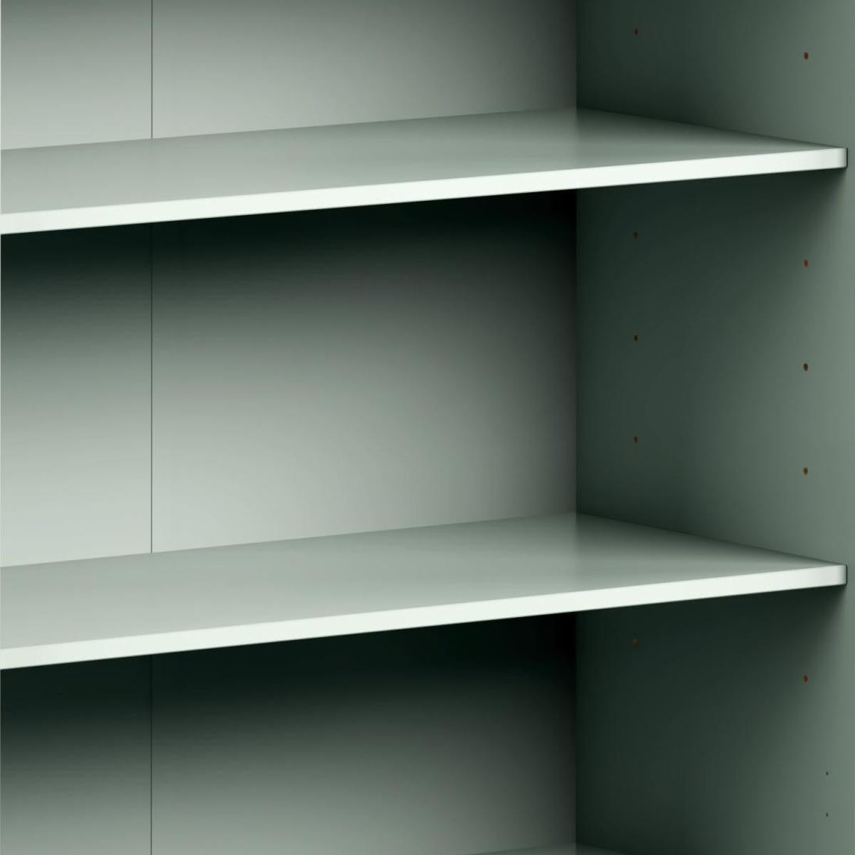 36" Sage Solid Wood Adjustable Three Tier Library Bookcase