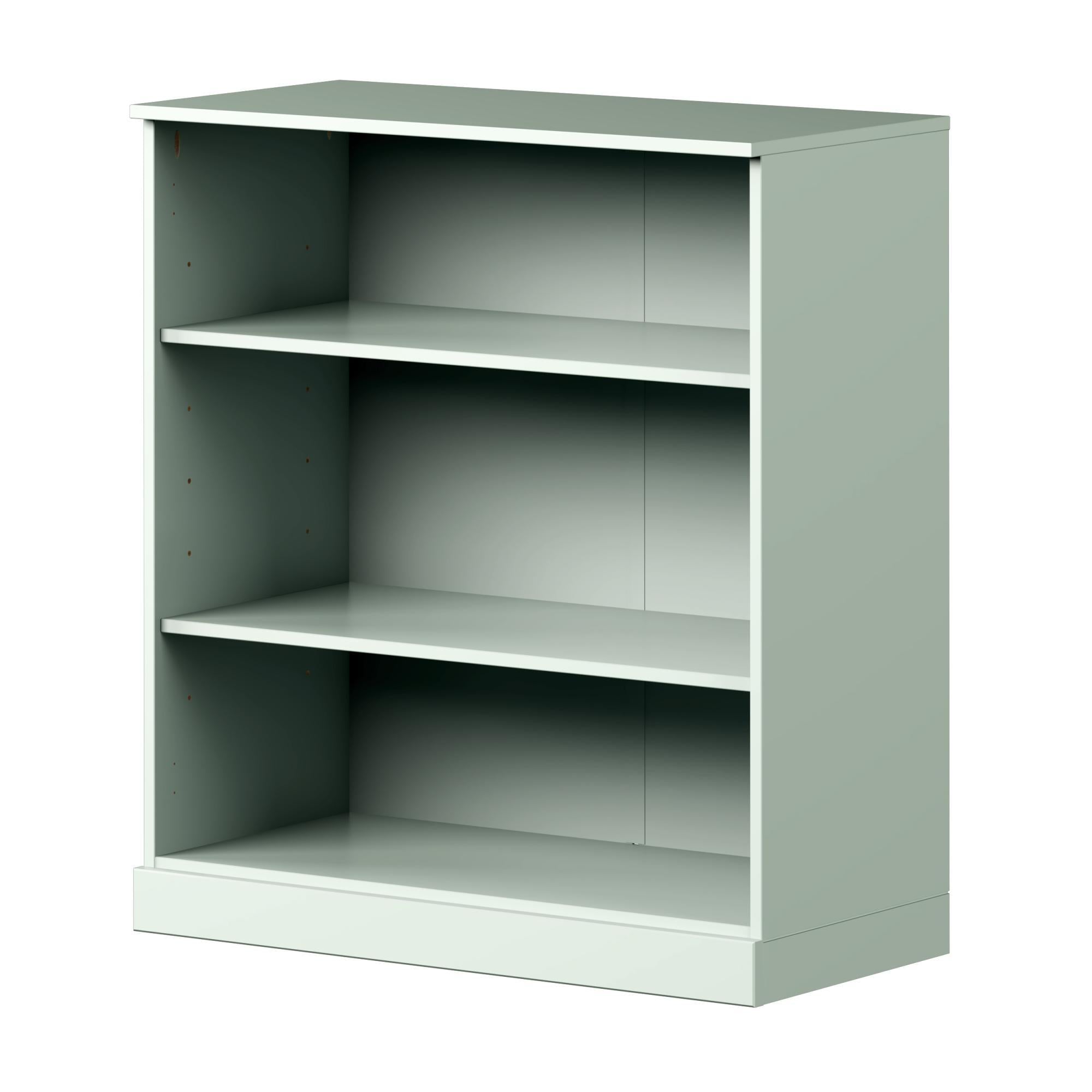 36" Sage Solid Wood Adjustable Three Tier Library Bookcase