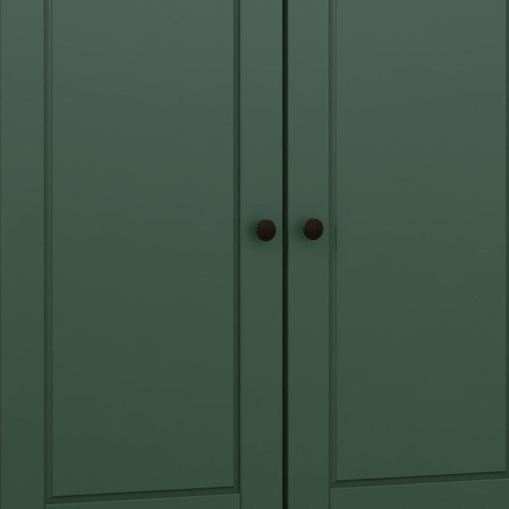 32" Green Solid Wood Accent Cabinet With Two Doors