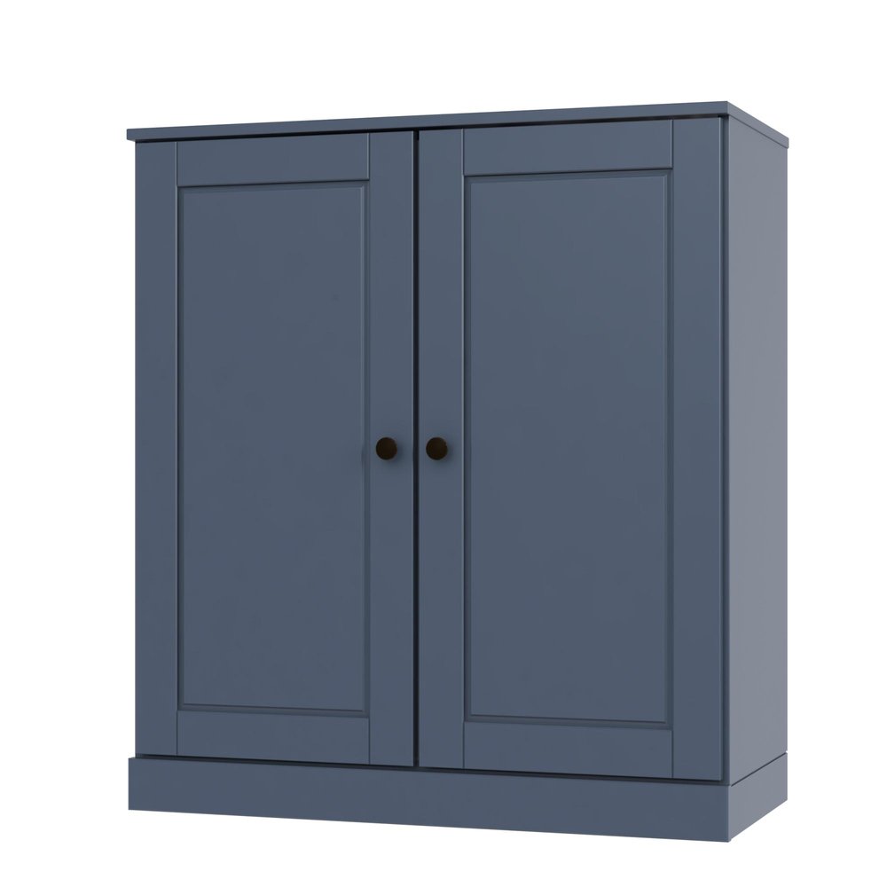 32" French Blue Solid Wood Accent Cabinet With Two Doors