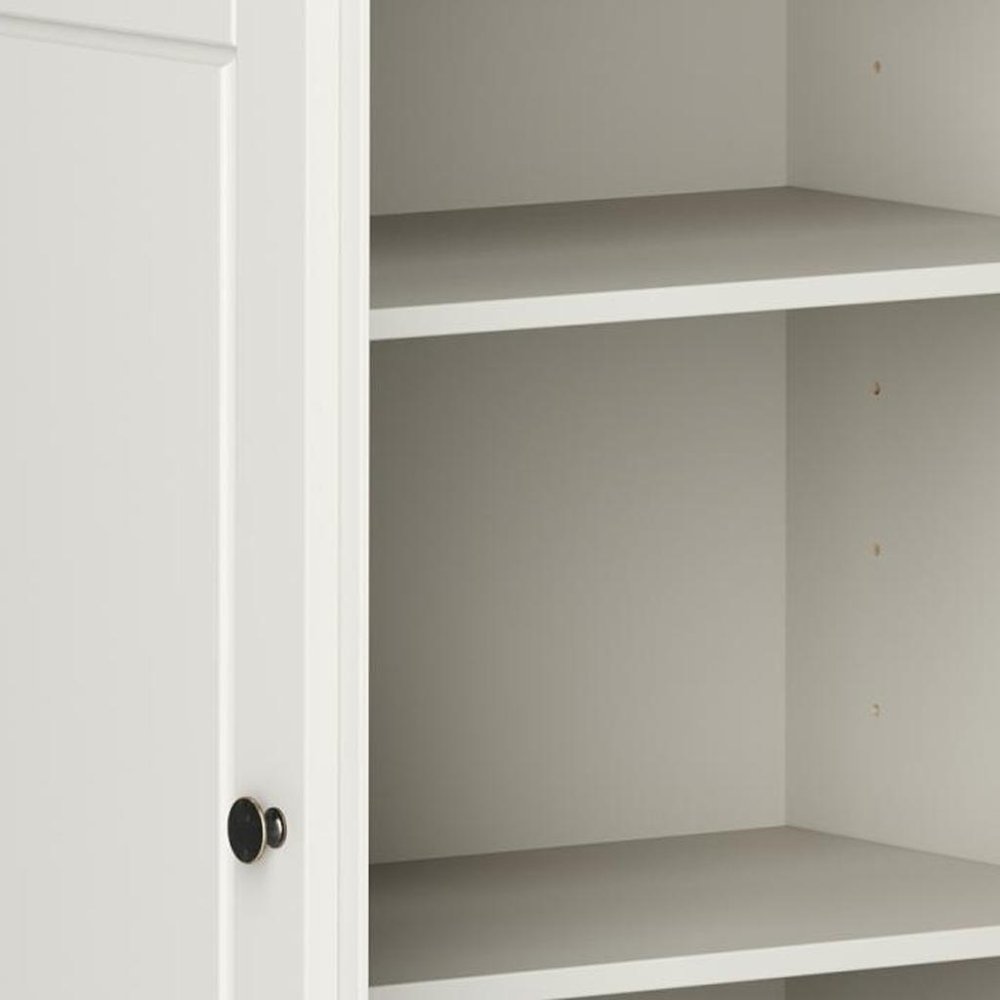 32" Off White Solid Wood Accent Cabinet With Two Doors