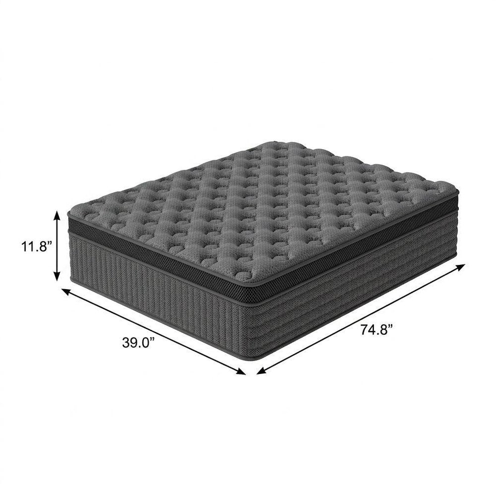12" Queen Lumbar Support Memory Foam Hybrid Mattress