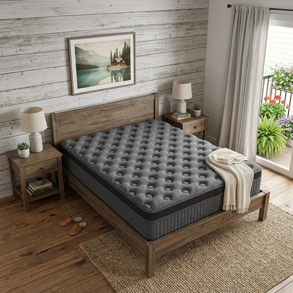 14" Twin Lumbar Support Memory Foam Hybrid Mattress