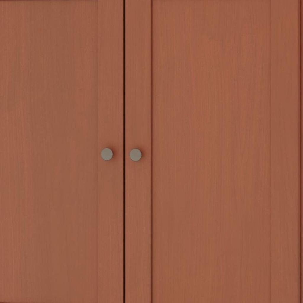 32" Coffee Solid Wood Shaker Style Double Door Linen Cabinet