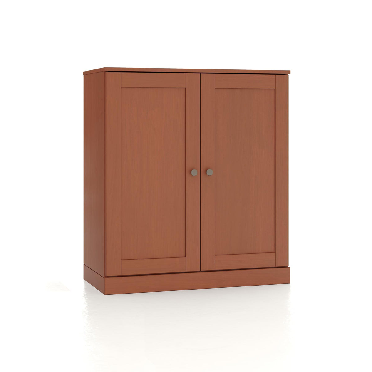 32" Coffee Solid Wood Shaker Style Double Door Linen Cabinet