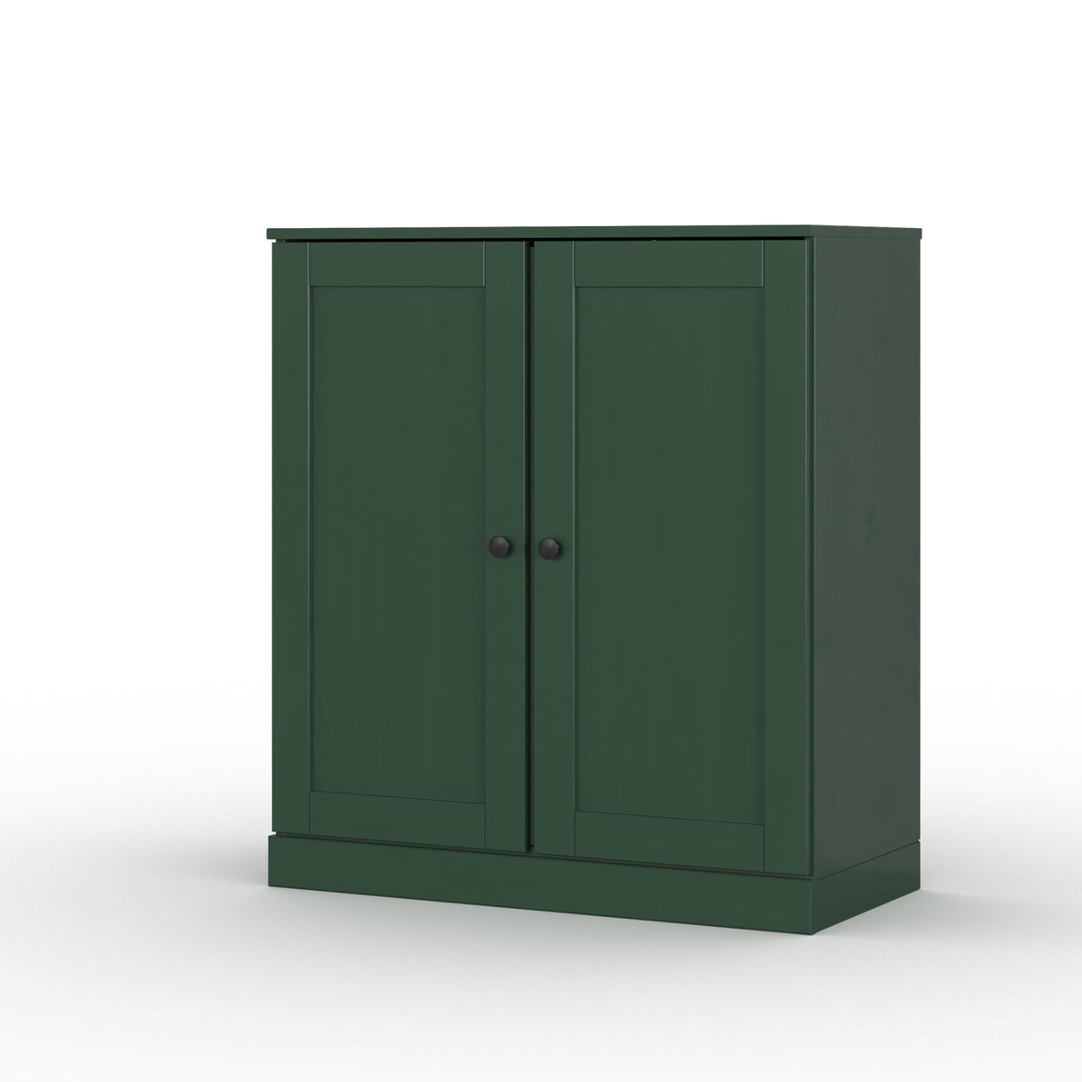 32" Green Solid Wood Shaker Style Double Door Linen Cabinet