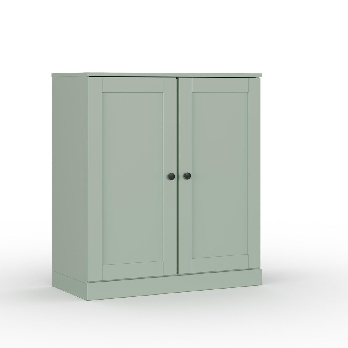 32" Sage Solid Wood Shaker Style Double Door Linen Cabinet
