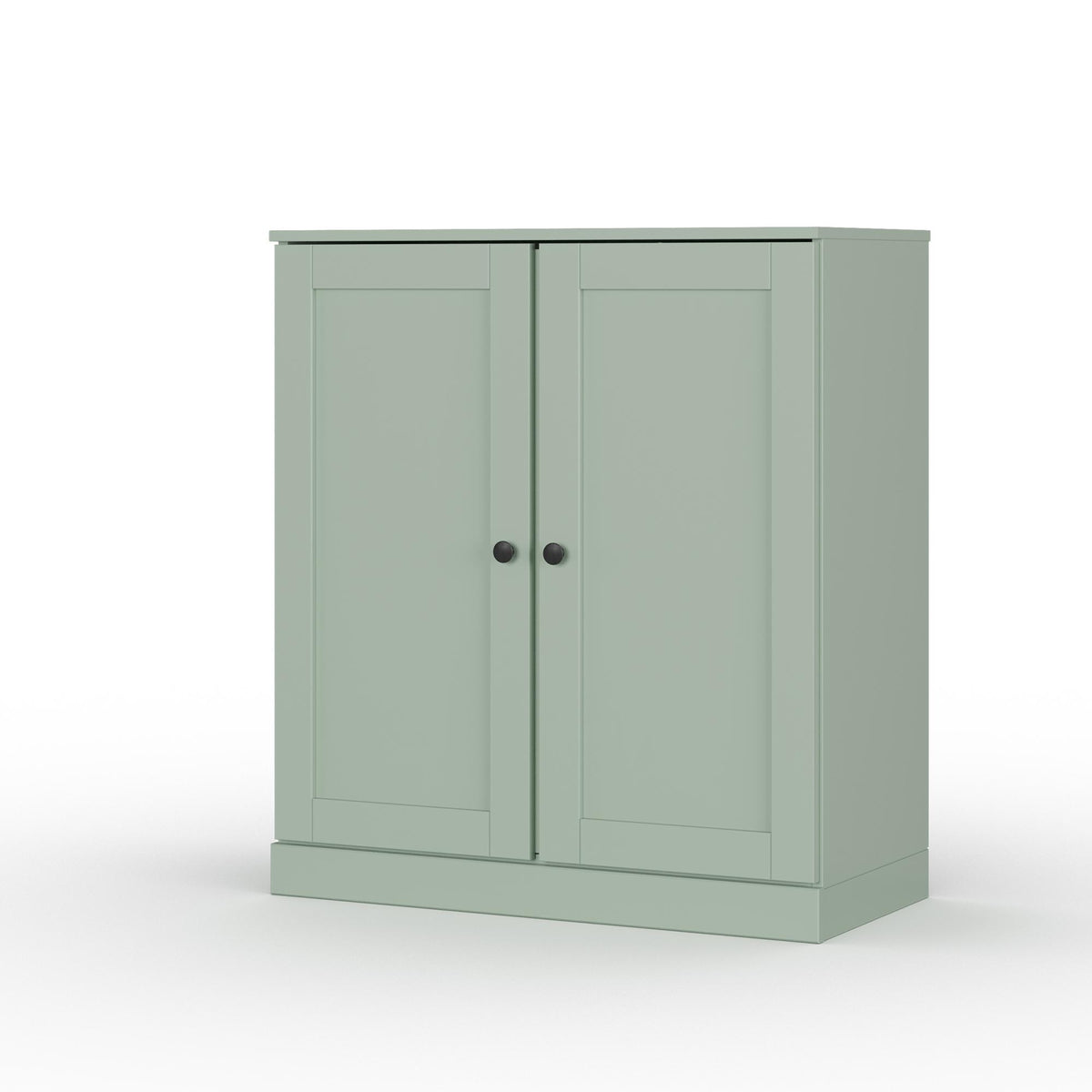 32" Sage Solid Wood Shaker Style Double Door Linen Cabinet