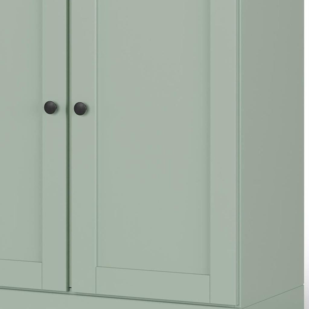 32" Sage Solid Wood Shaker Style Double Door Linen Cabinet