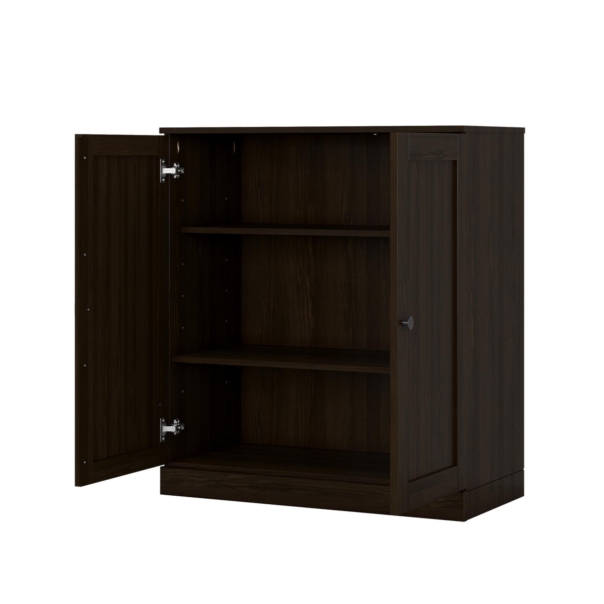 32" Espresso Solid Wood Shaker Style Double Door Linen Cabinet