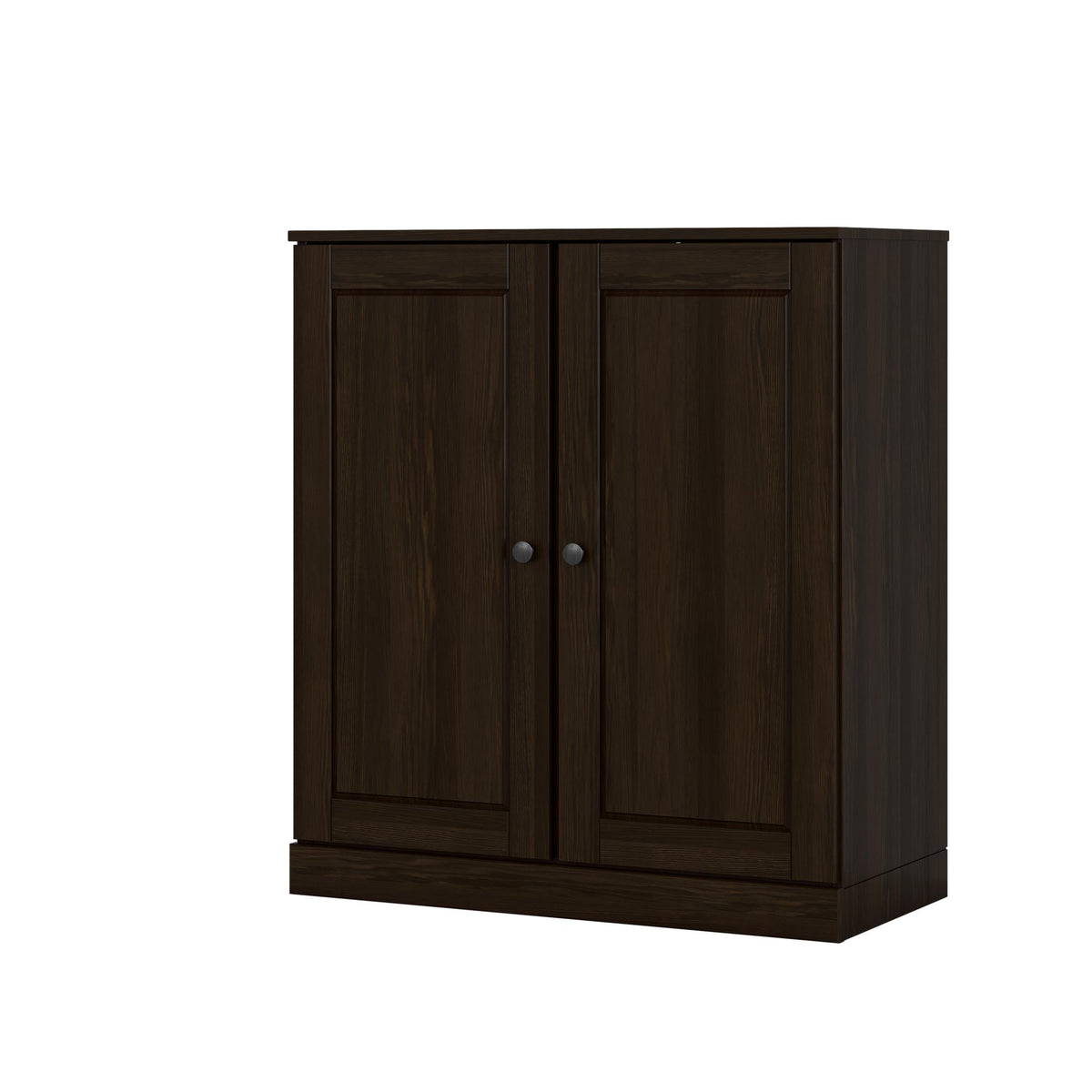 32" Espresso Solid Wood Raised Panel Double Door Linen Cabinet
