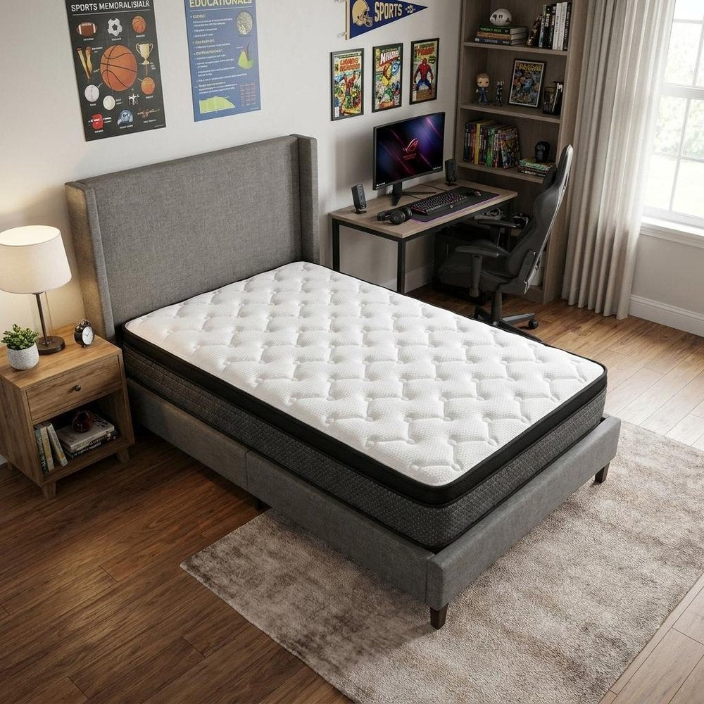 9" Twin Foam Medium Euro Top Foam Mattress