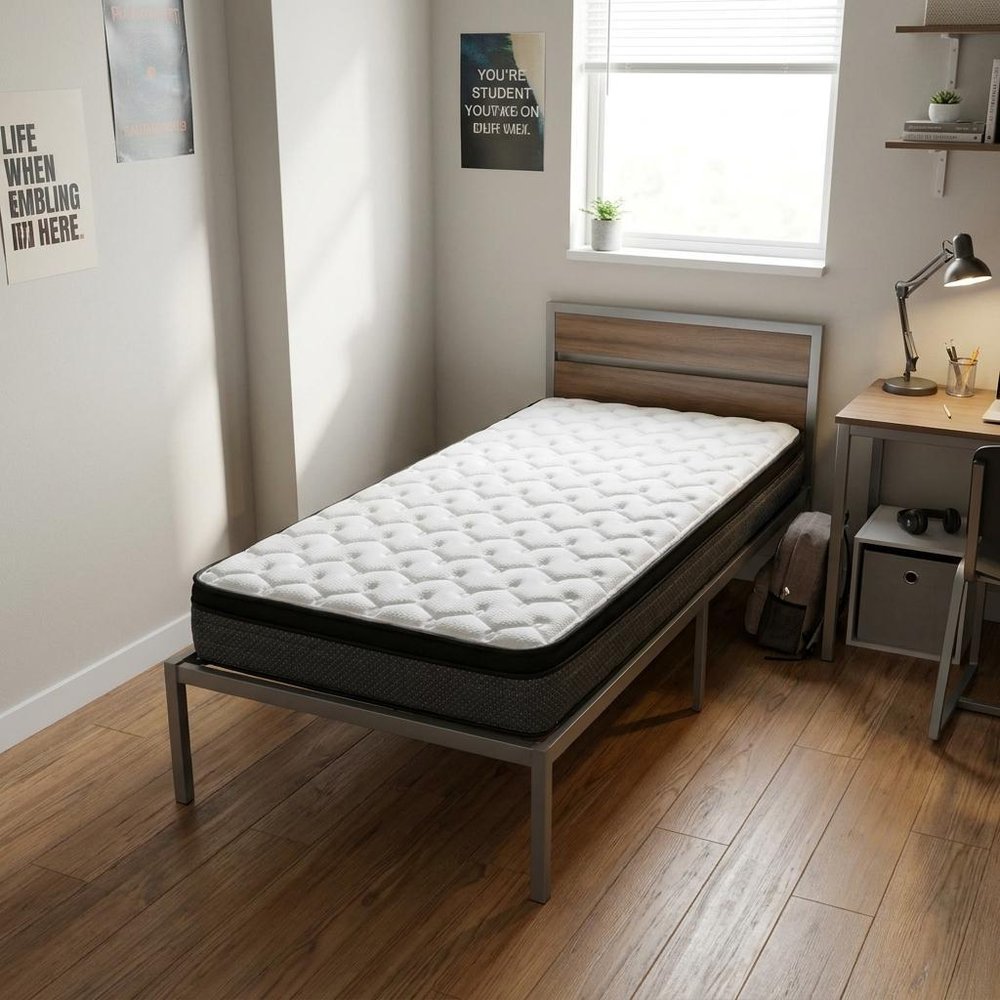 9" Twin Foam Medium Euro Top Foam Mattress