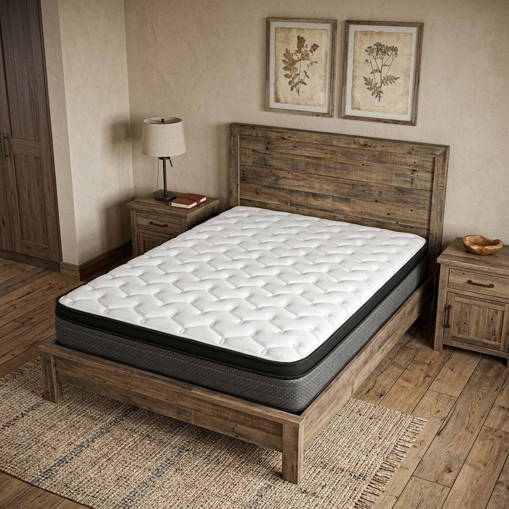 9" Twin Foam Medium Euro Top Foam Mattress