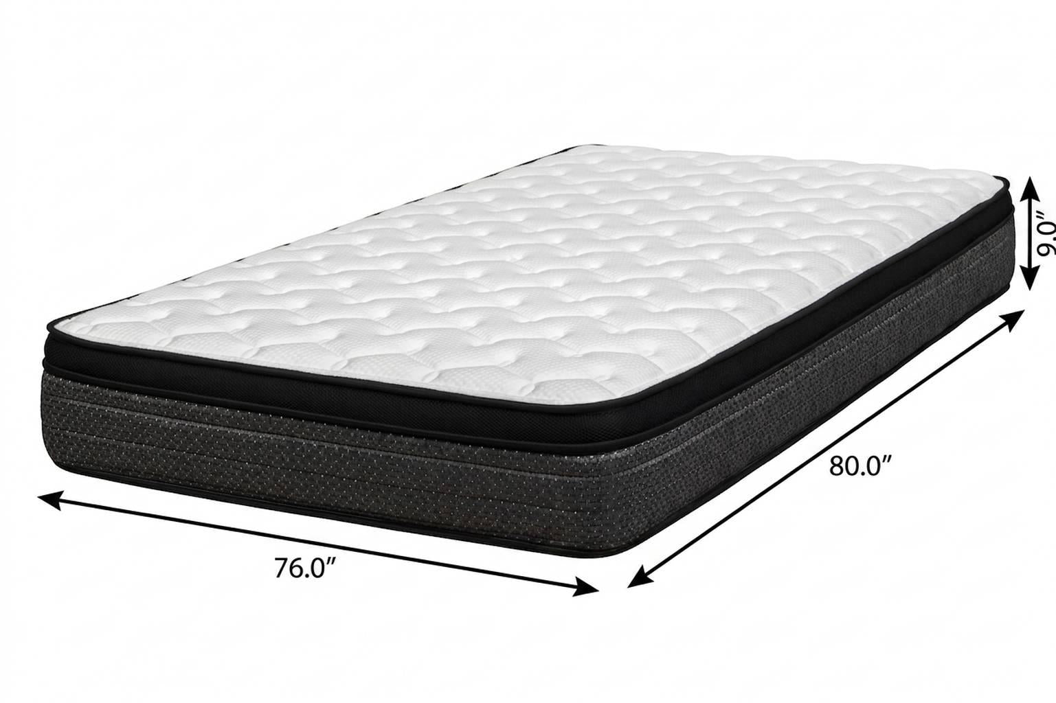 9" King Foam Medium Euro Top Foam Mattress