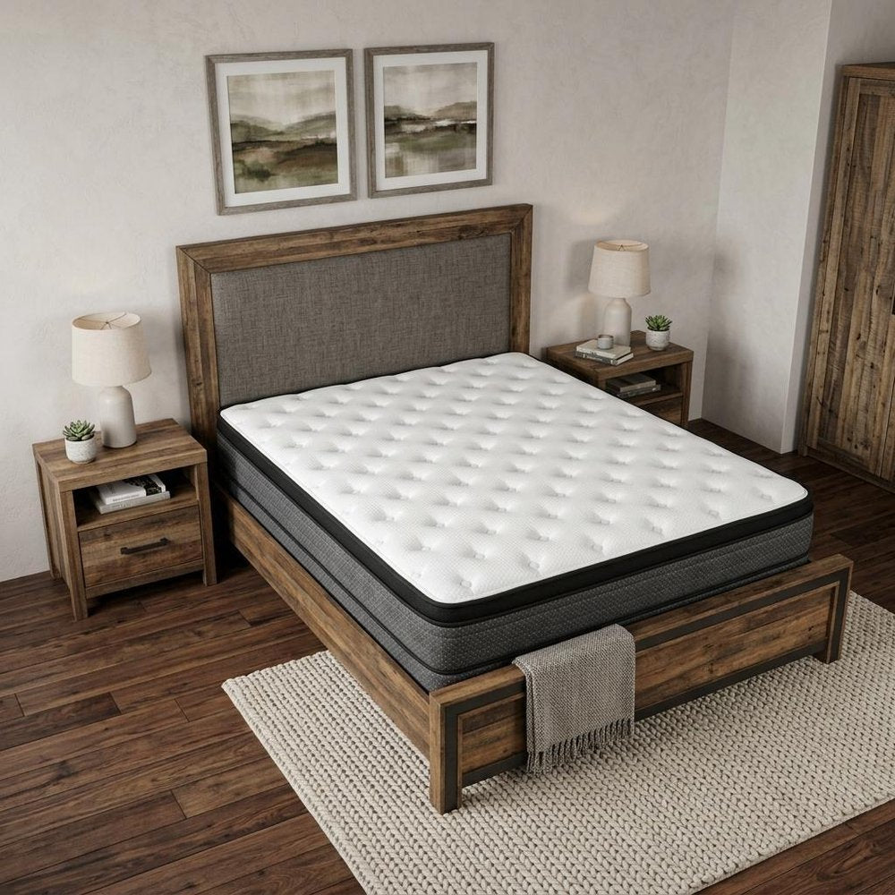 9" Twin Foam Medium Euro Top Foam Mattress