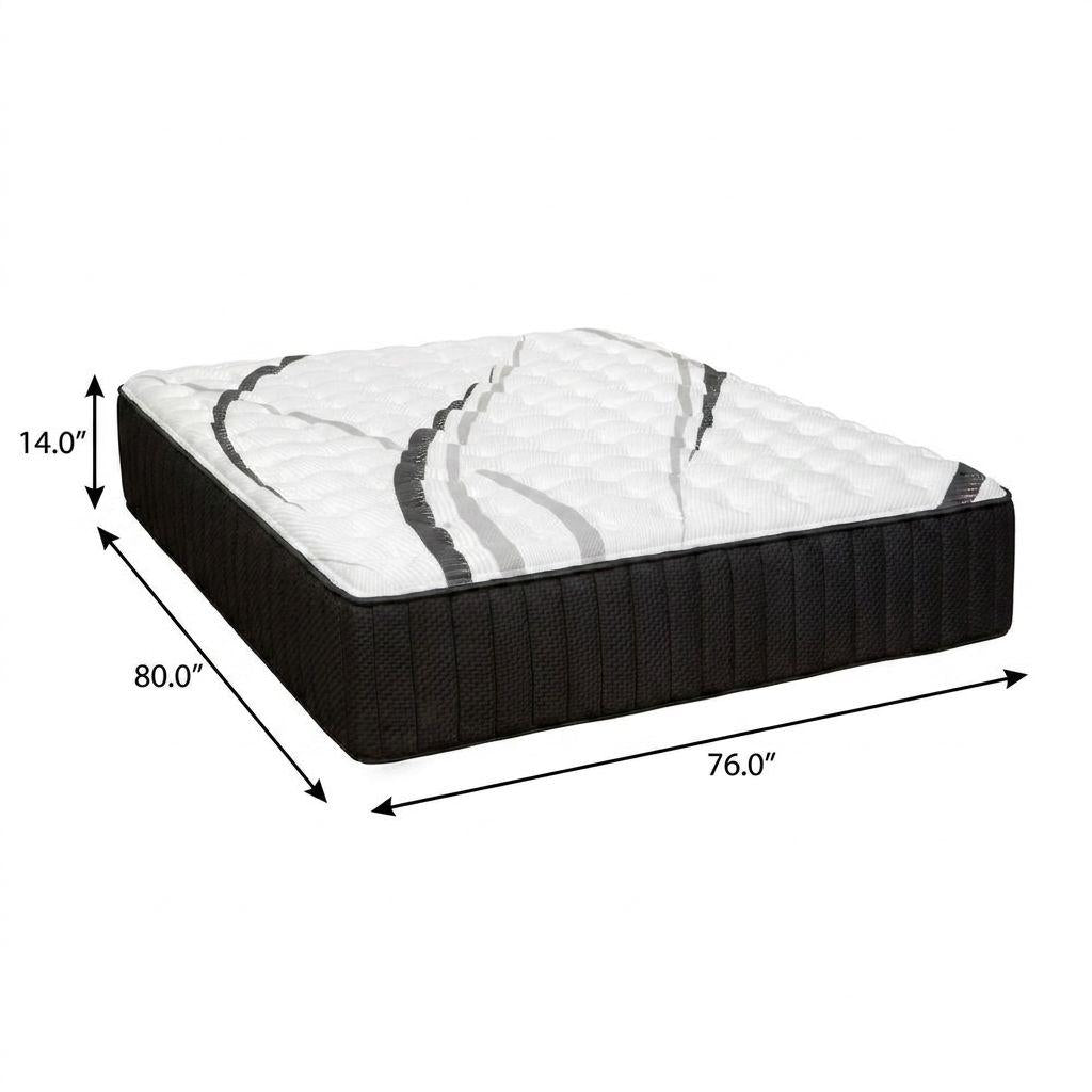 14" Graphite And Titanium Infused King Gel Memory Foam Firm Hybrid Mattress
