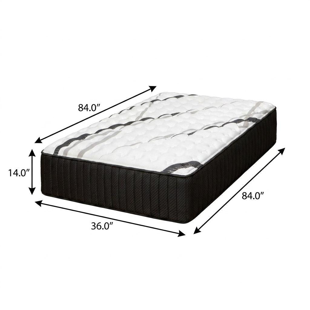 14" Graphite And Titanium Infused Split California King Gel Memory Foam Medium Hybrid Mattress