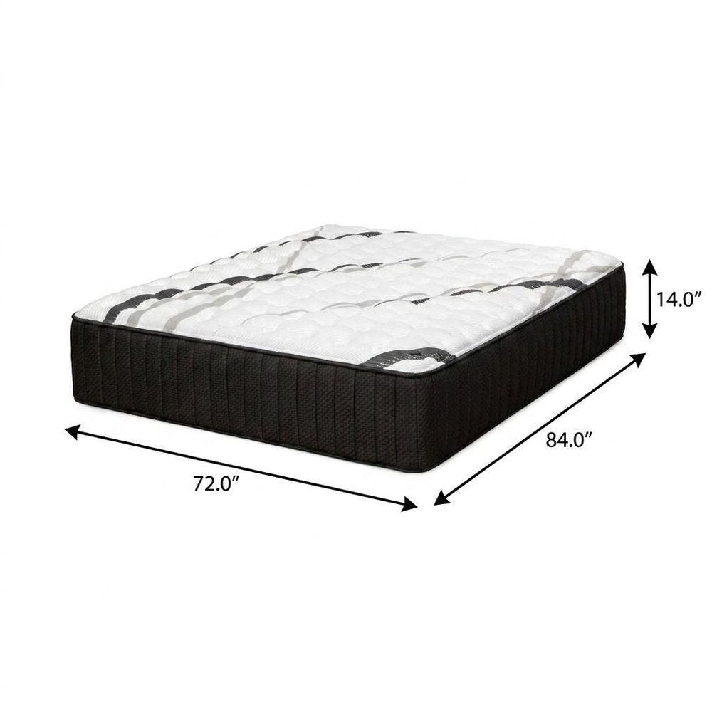 14" Graphite And Titanium Infused Twin Gel Memory Foam Medium Hybrid Mattress