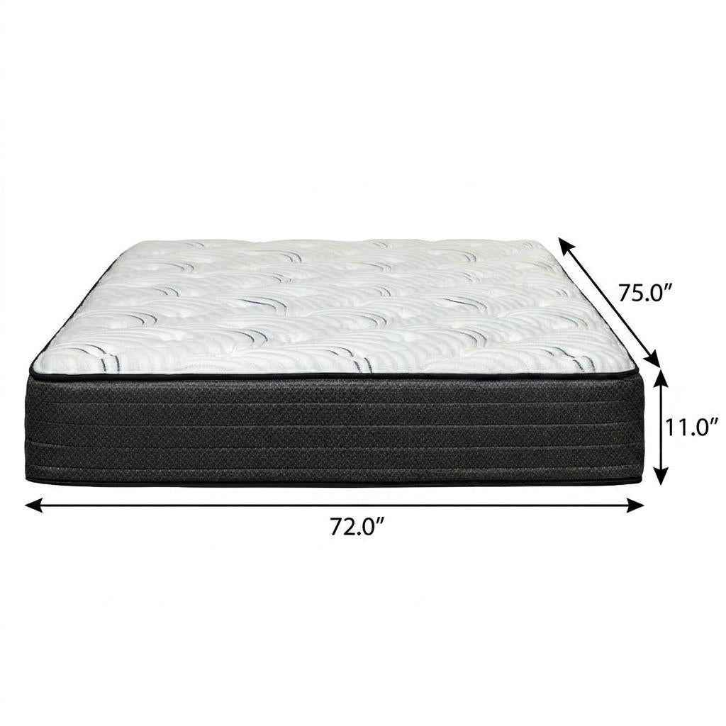 11" Short King 72 x 75 Foam Extra Firm Hybrid Mattress