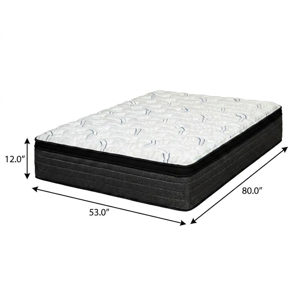 12" Full XL Foam Plush Euro Top Hybrid Mattress