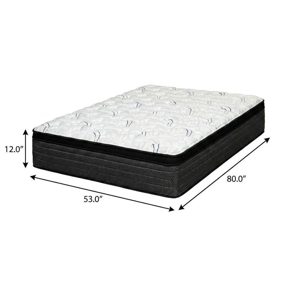 12" Twin Foam Plush Euro Top Hybrid Mattress