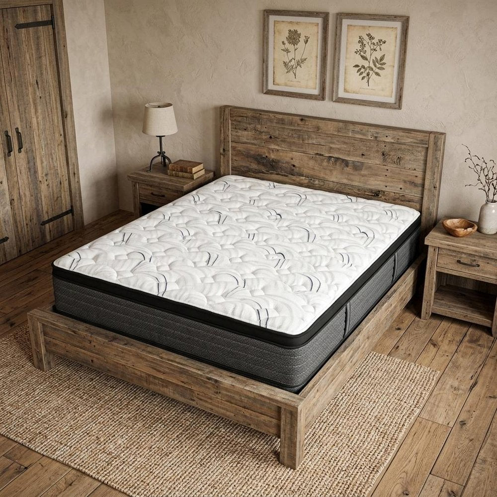 12" Twin Foam Plush Euro Top Hybrid Mattress