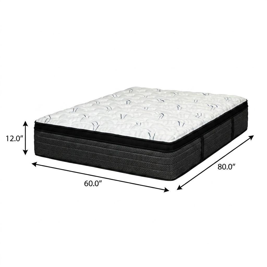 12" Queen Foam Plush Euro Top Hybrid Mattress