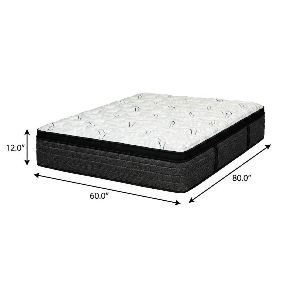 12" Twin Foam Plush Euro Top Hybrid Mattress