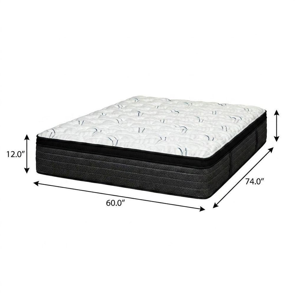 12" Twin Foam Plush Euro Top Hybrid Mattress