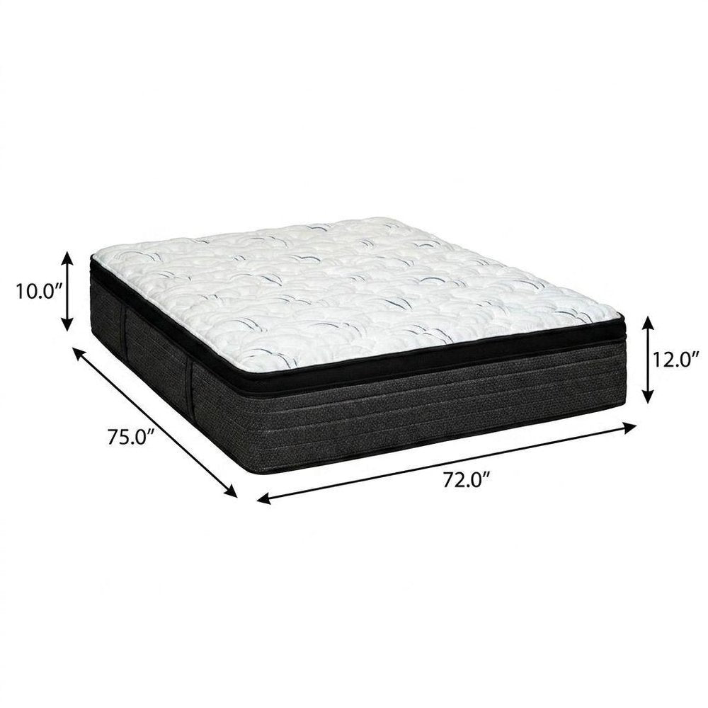 12" Twin Foam Plush Euro Top Hybrid Mattress