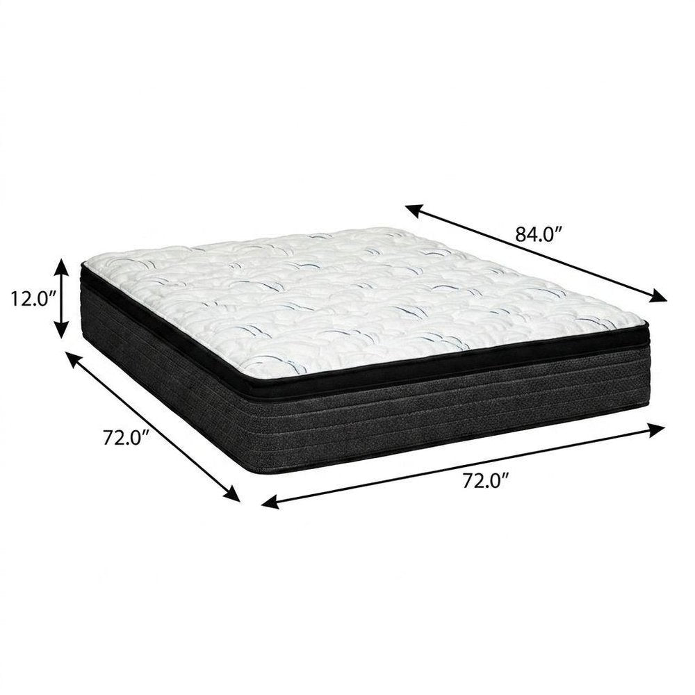 12" Twin Foam Plush Euro Top Hybrid Mattress