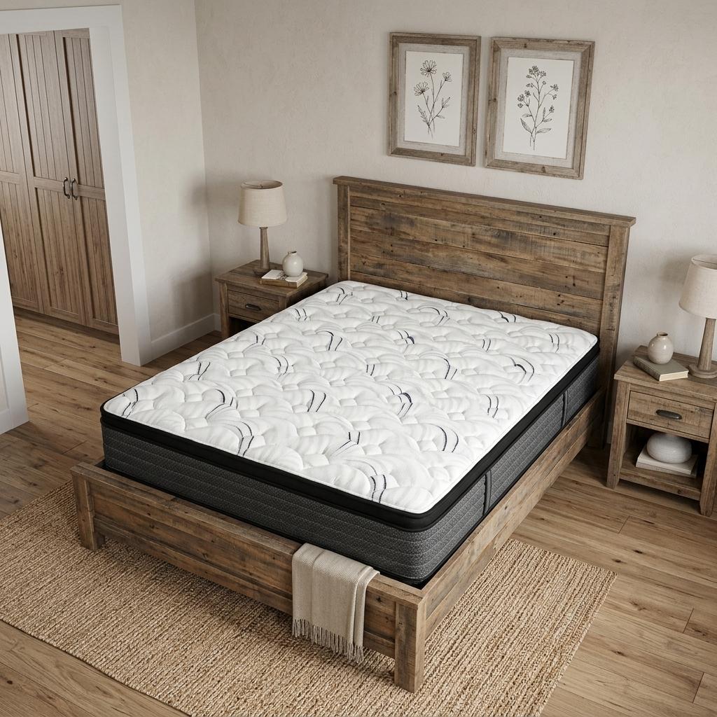 12" California King Foam Plush Euro Top Hybrid Mattress