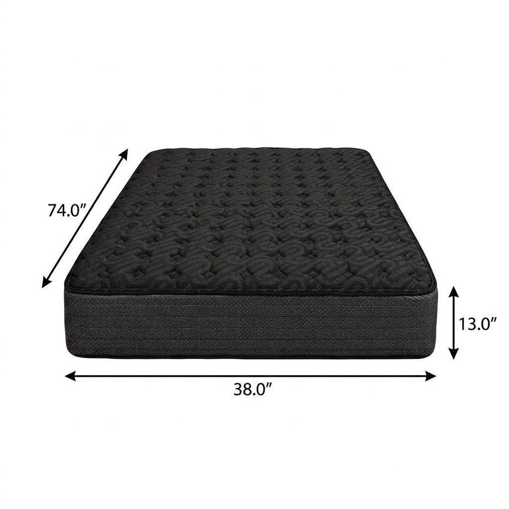 13" Copper Infused Twin Gel Memory Foam Extra Firm Hybrid Mattress