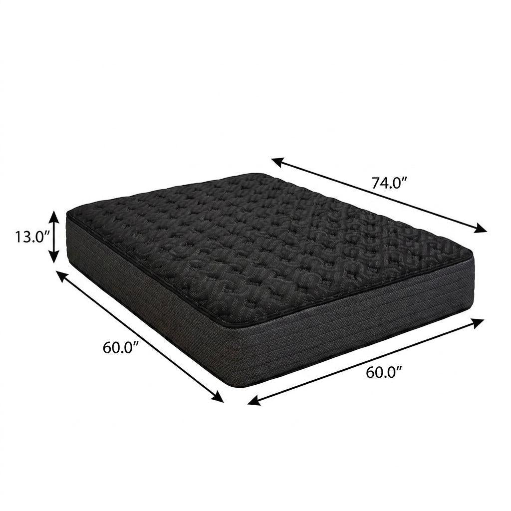 13" Copper Infused Short Queen 60 x 74 Gel Memory Foam Extra Firm Hybrid Mattress