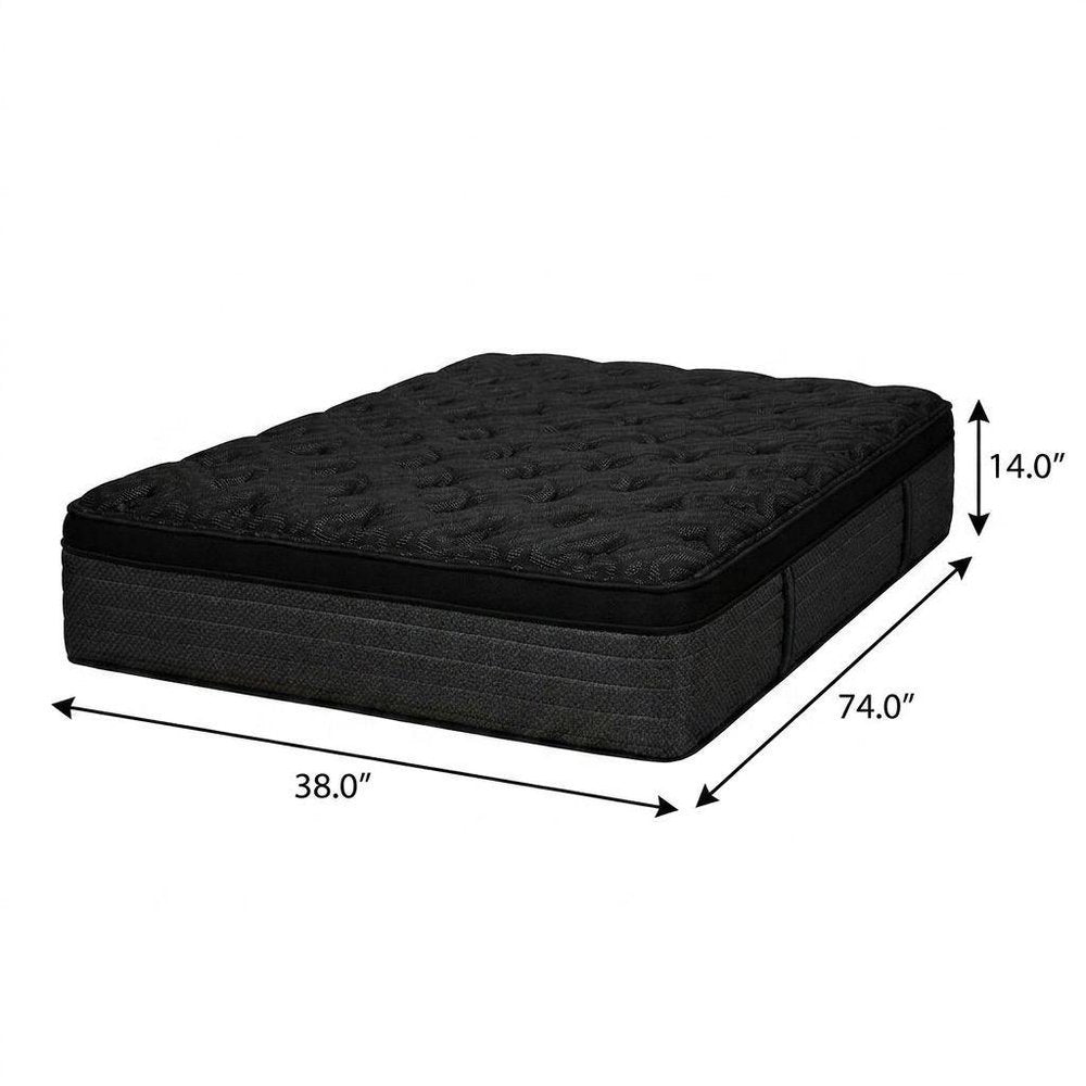 14" Copper Infused Twin Gel Memory Foam Plush Euro Top Hybrid Mattress
