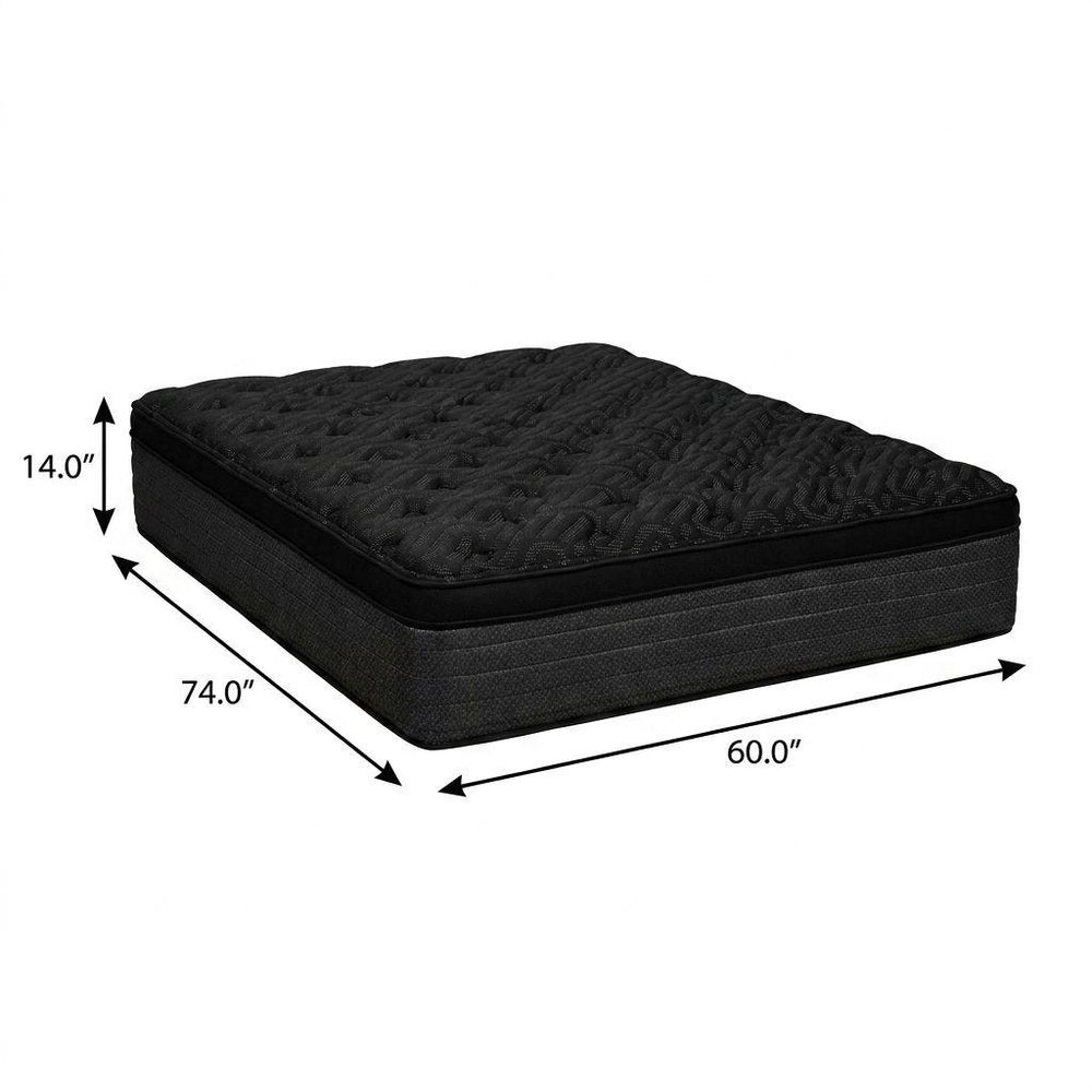 14" Copper Infused Twin Gel Memory Foam Plush Euro Top Hybrid Mattress