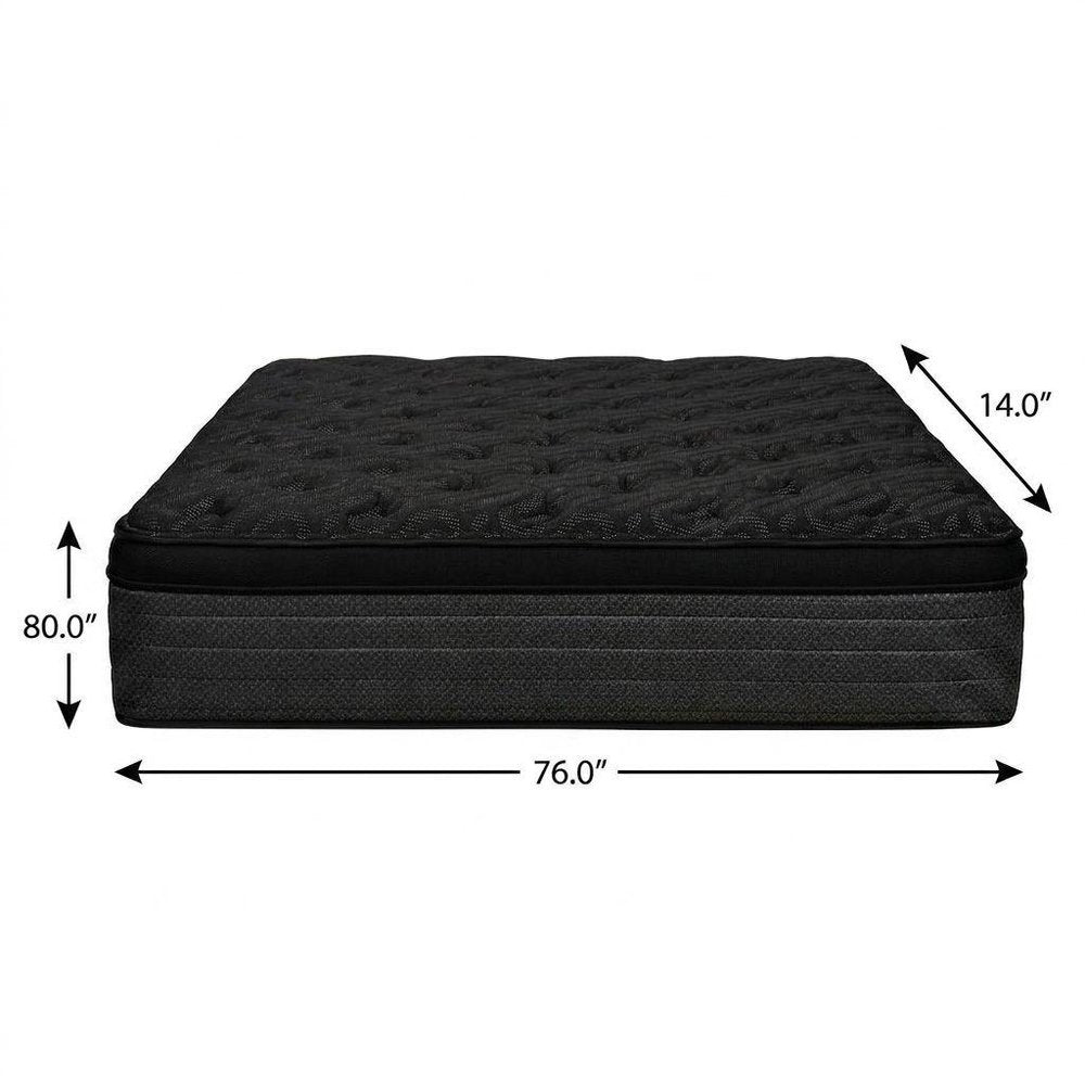 14" Copper Infused Twin Gel Memory Foam Plush Euro Top Hybrid Mattress