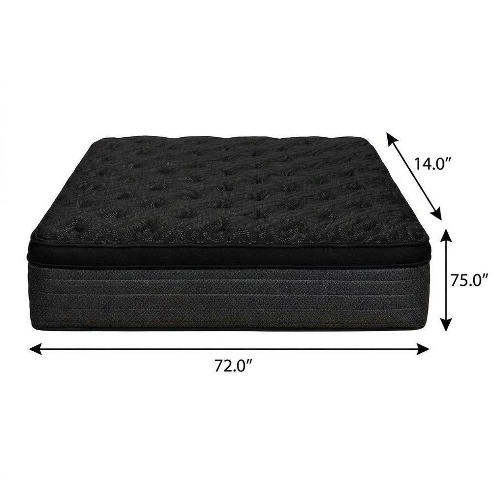 14" Copper Infused Twin Gel Memory Foam Plush Euro Top Hybrid Mattress