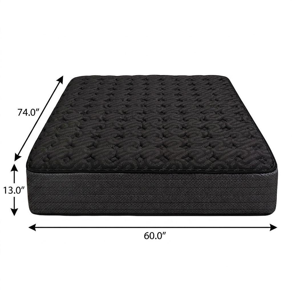 13" Copper Infused Short Queen 60 x 74 Gel Memory Foam Firm Hybrid Mattress