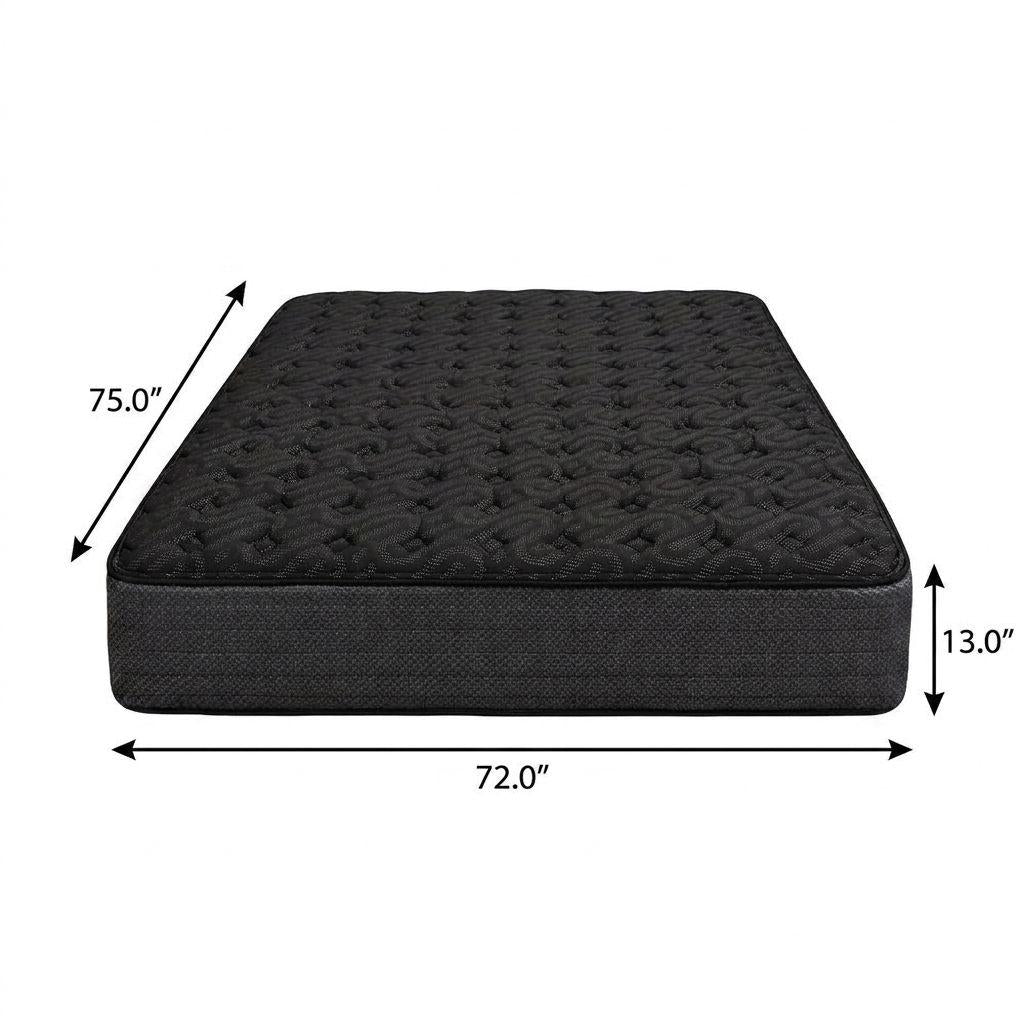 13" Copper Infused Short King 72 x 75 Gel Memory Foam Firm Hybrid Mattress