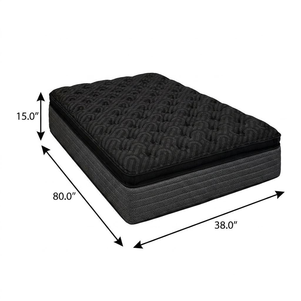 15" Copper Infused Twin XL Gel Memory Foam Ultra plush Hybrid Mattress