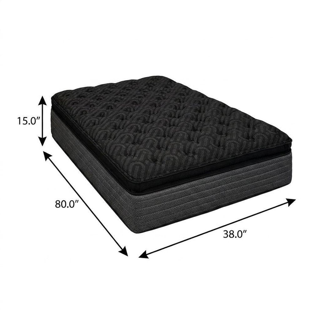 15" Copper Infused Twin Gel Memory Foam Ultra plush Hybrid Mattress