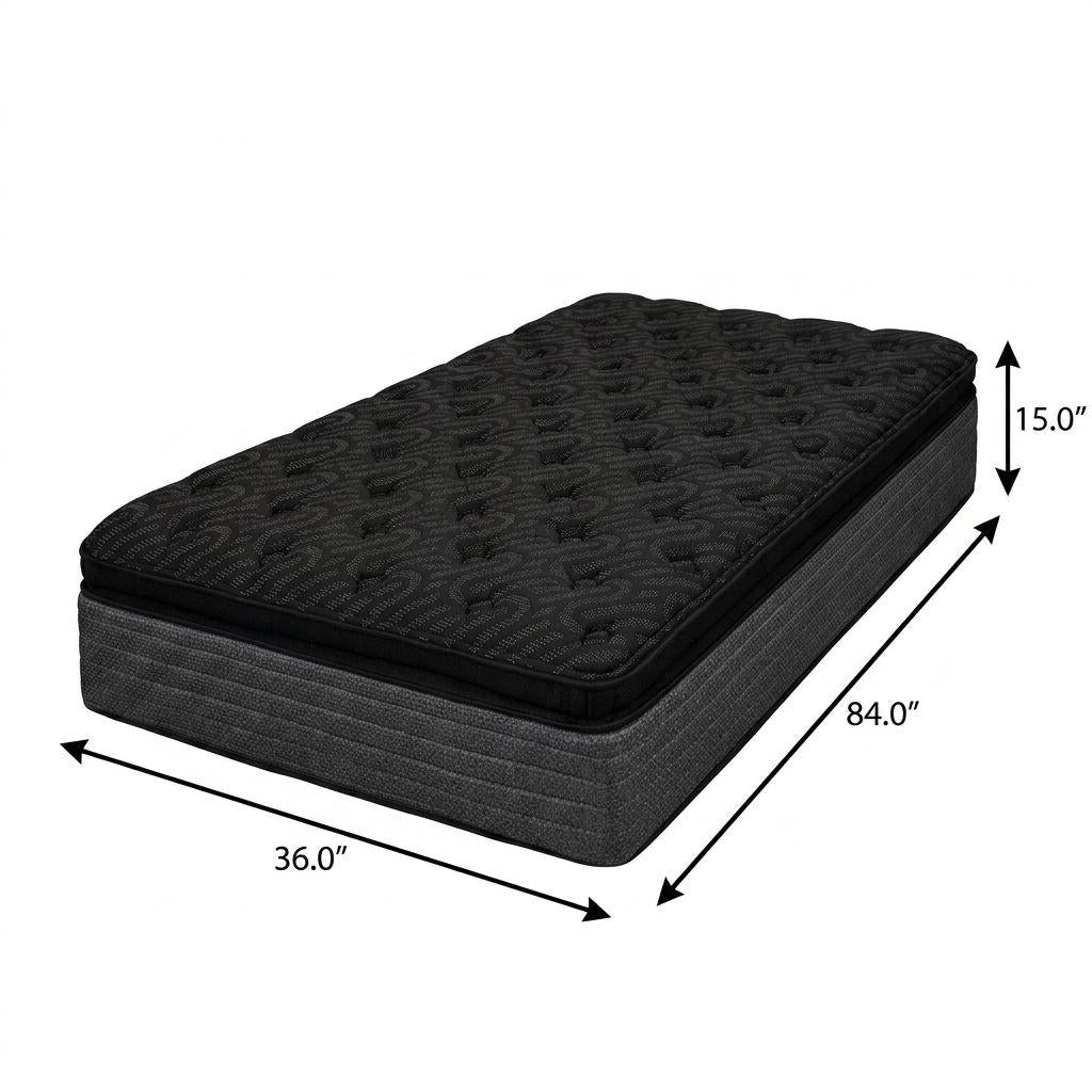 15" Copper Infused Split California King Gel Memory Foam Ultra plush Hybrid Mattress