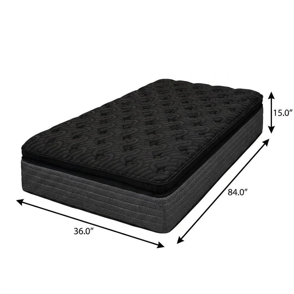 15" Copper Infused Twin Gel Memory Foam Ultra plush Hybrid Mattress