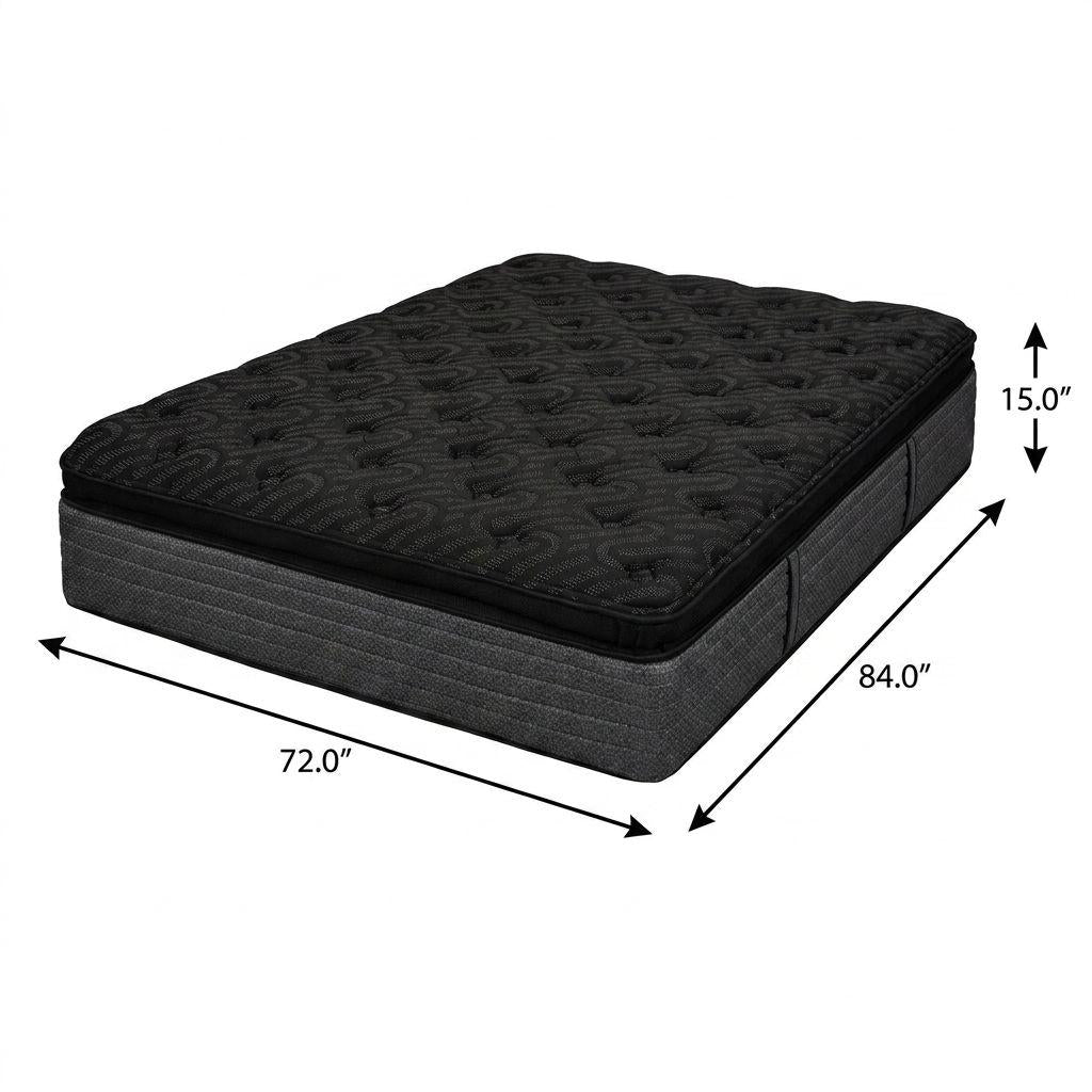 15" Copper Infused California King Gel Memory Foam Ultra plush Hybrid Mattress