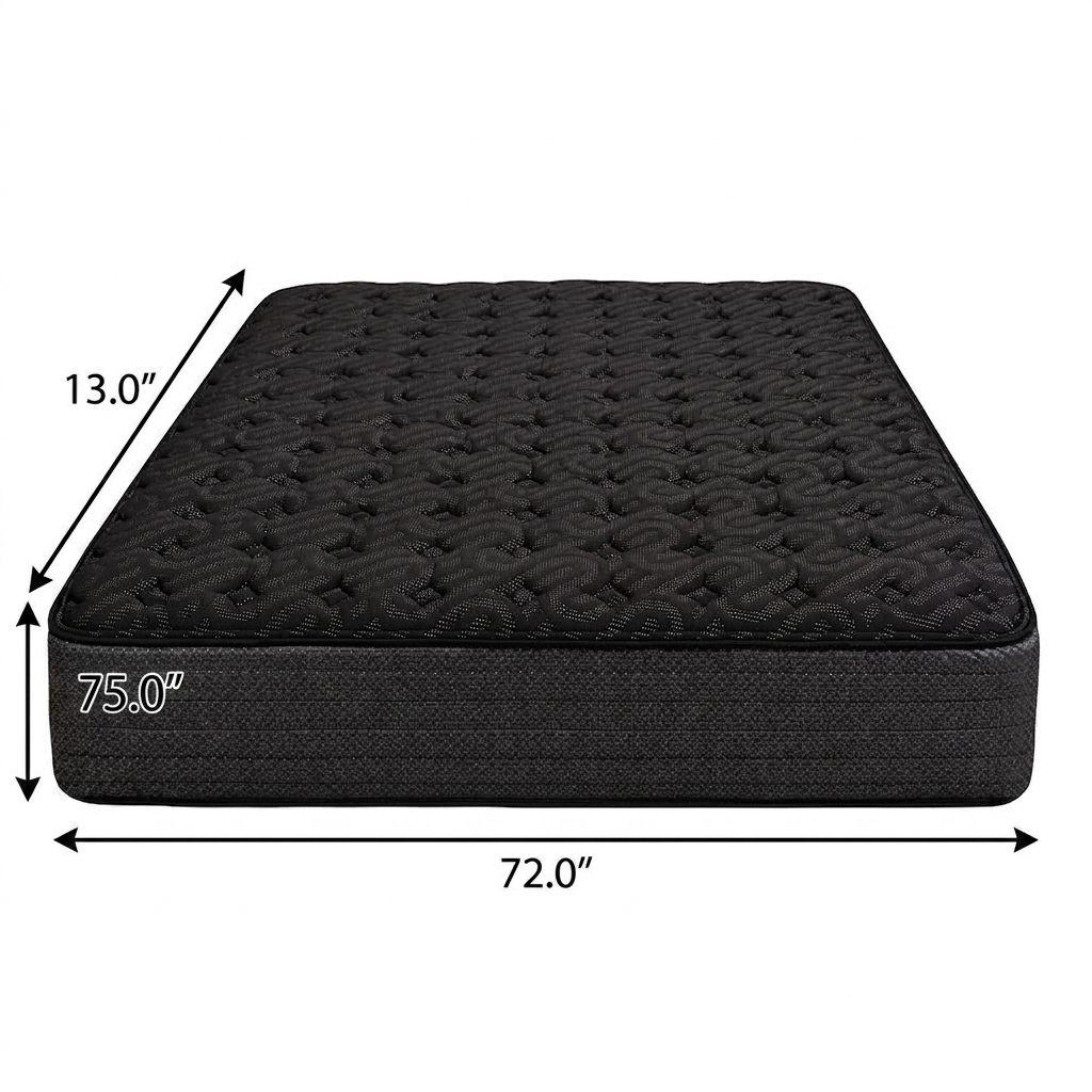 13" Copper Infused Short King 72 x 75 Gel Memory Foam Medium Hybrid Mattress
