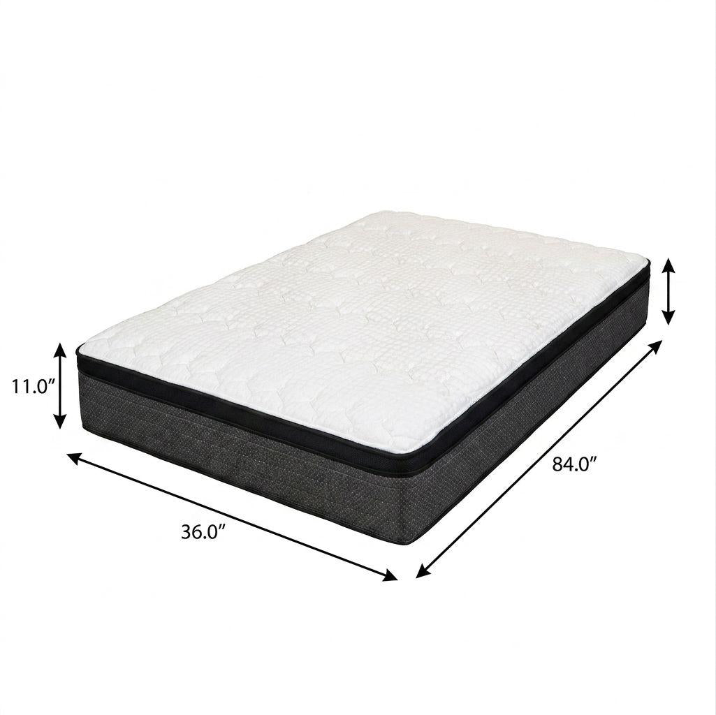 11" Split California King Foam Plush Hybrid Mattress