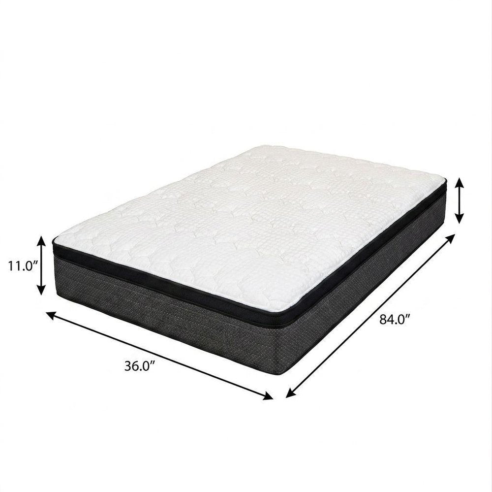 11" Twin Foam Plush Euro Top Hybrid Mattress