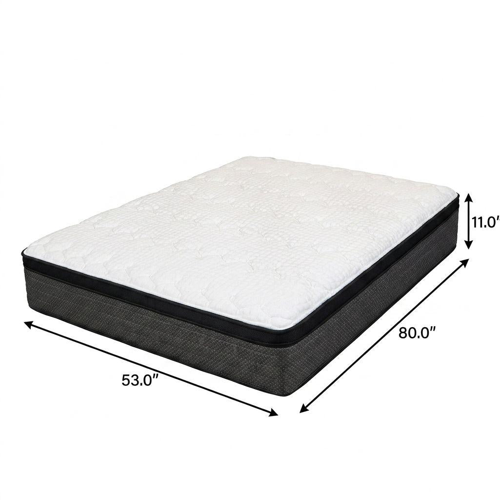 11" Full XL Foam Plush Euro Top Hybrid Mattress